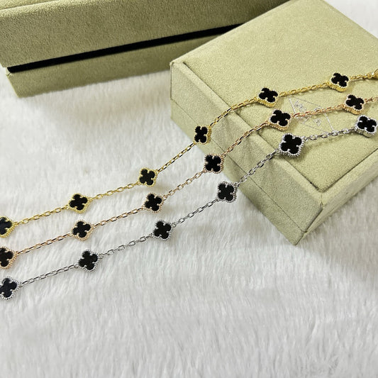 [¡®Moco¡¯]CLOVER 6 MOTIF  ONYXS BRACELET