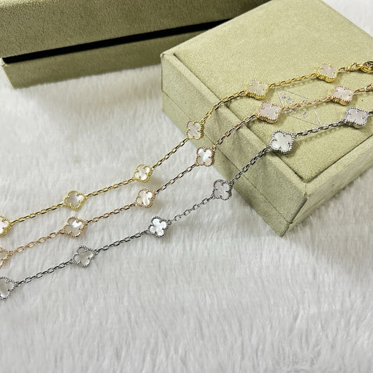 [¡®Moco¡¯]CLOVER 6 MOTIF WHITE MOP BRACELET