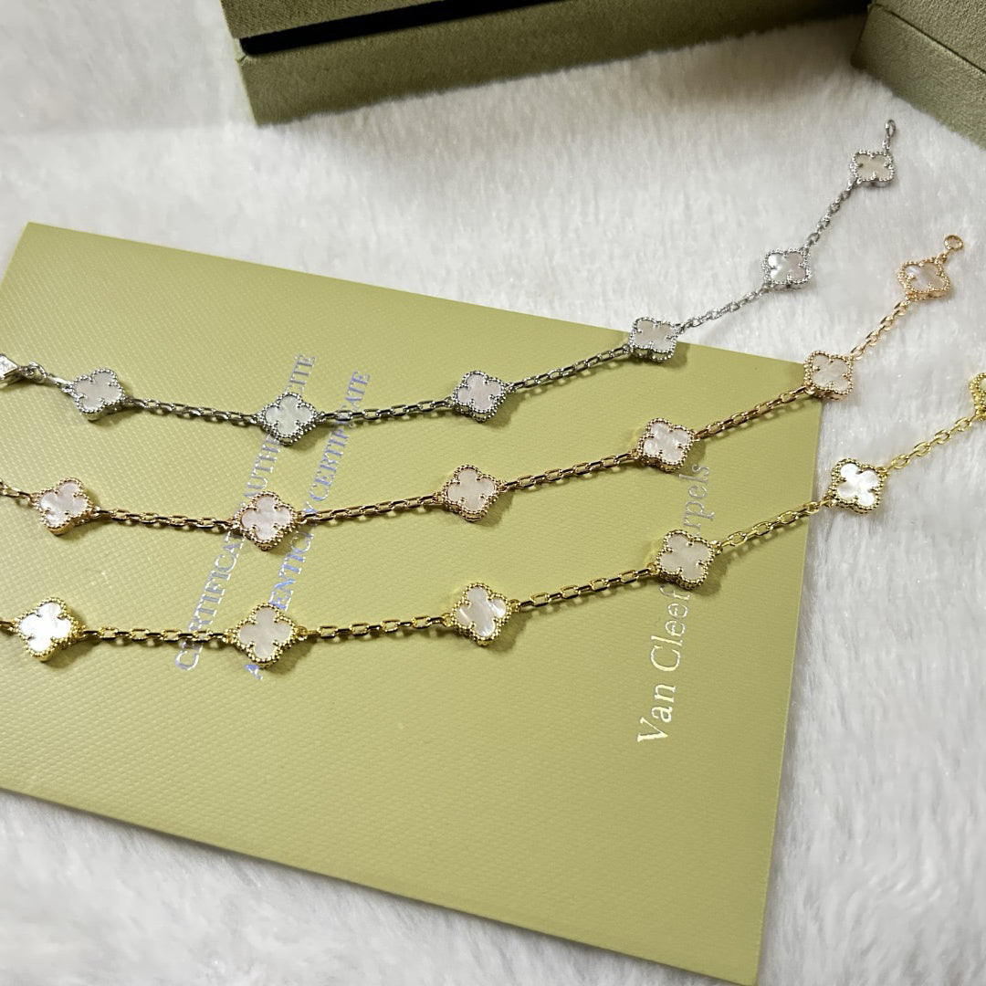 [¡®Moco¡¯]CLOVER 6 MOTIF WHITE MOP BRACELET