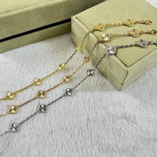 [Moco]New CLOVER 6 MOTIF DIAMOND BRACELET