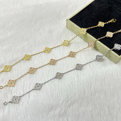 [Moco]New CLOVER 6 MOTIF DIAMOND BRACELET