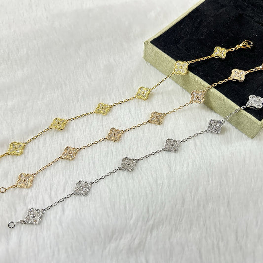 [Moco]New CLOVER 6 MOTIF DIAMOND BRACELET