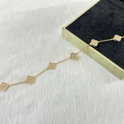 [Moco]New CLOVER 6 MOTIF DIAMOND BRACELET