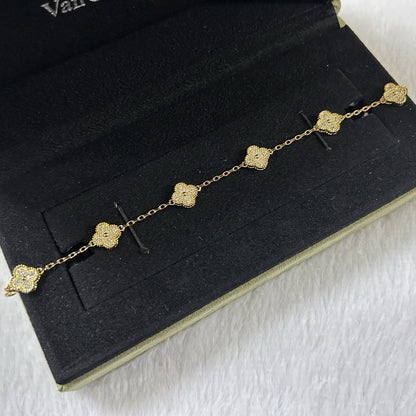 [Moco]New CLOVER 6 MOTIF DIAMOND BRACELET