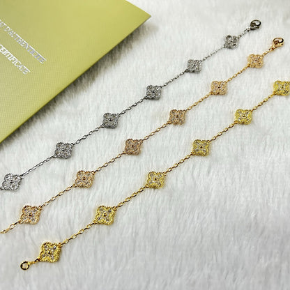 [Moco]New CLOVER 6 MOTIF DIAMOND BRACELET