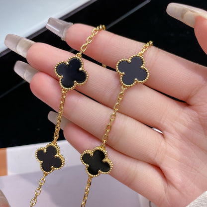 ¡®Moco¡¯CLOVER 10 MOTIFS ONYX NECKLACE