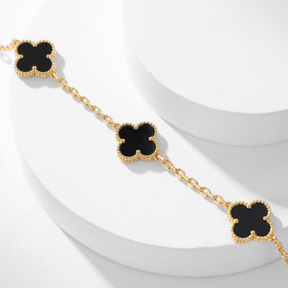 ¡®Moco¡¯CLOVER 10 MOTIFS ONYX NECKLACE
