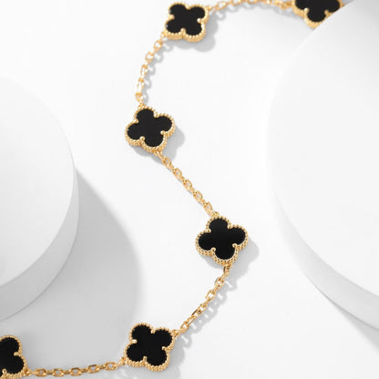 ¡®Moco¡¯CLOVER 10 MOTIFS ONYX NECKLACE