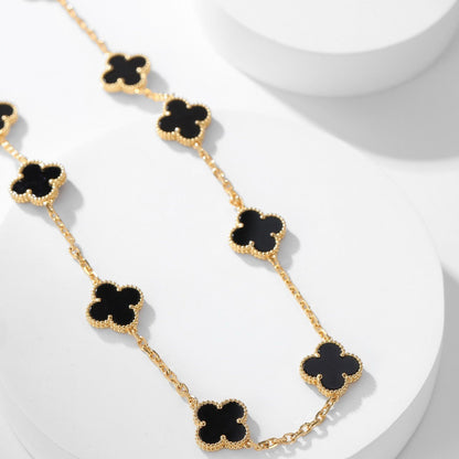 ¡®Moco¡¯CLOVER 10 MOTIFS ONYX NECKLACE