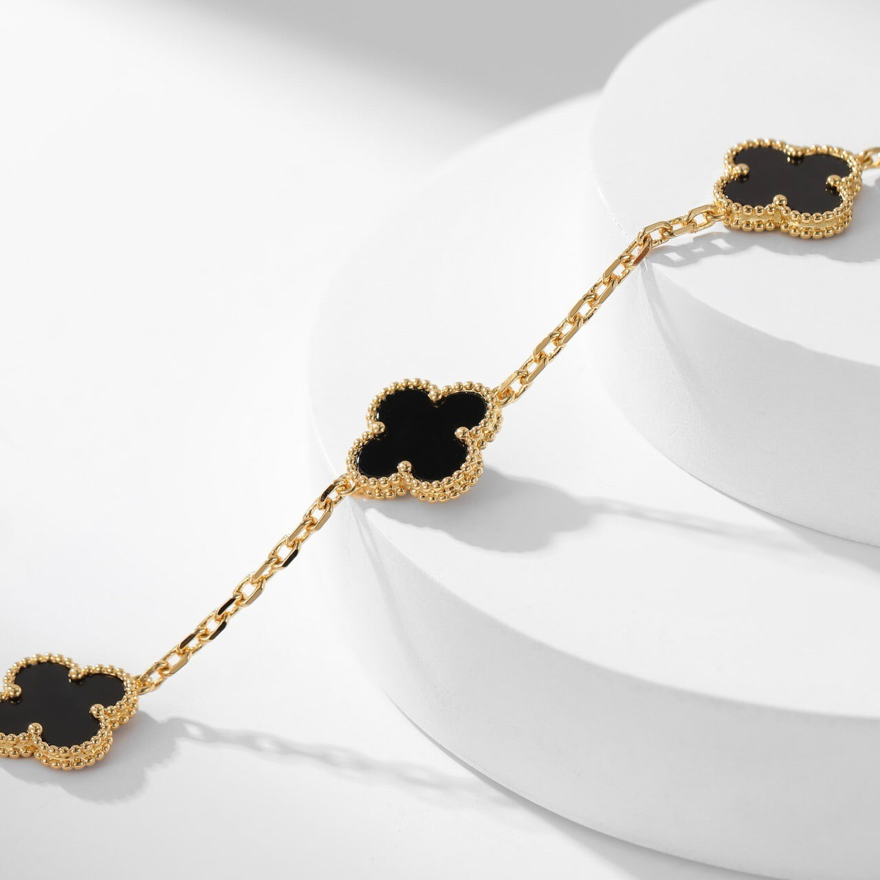 ¡®Moco¡¯CLOVER 10 MOTIFS ONYX NECKLACE