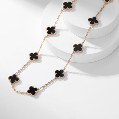 ¡®Moco¡¯CLOVER 10 MOTIFS ONYX NECKLACE