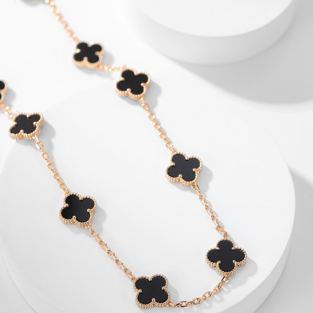 ¡®Moco¡¯CLOVER 10 MOTIFS ONYX NECKLACE