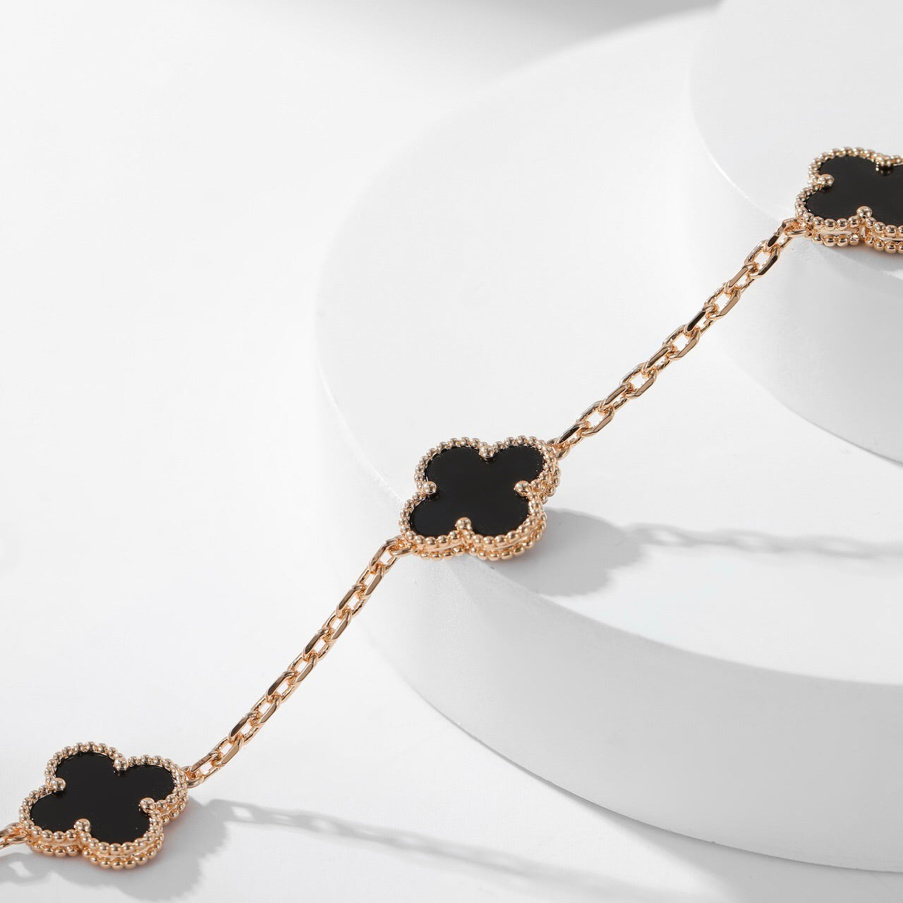 ¡®Moco¡¯CLOVER 10 MOTIFS ONYX NECKLACE