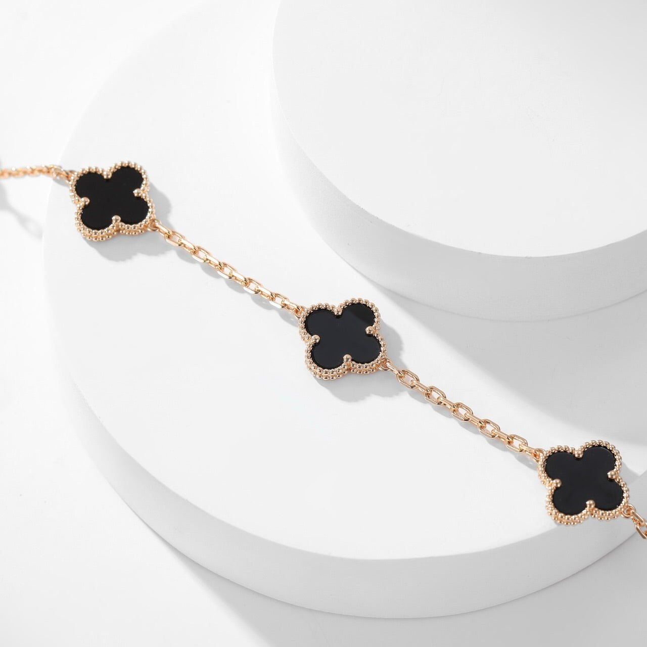 ¡®Moco¡¯CLOVER 10 MOTIFS ONYX NECKLACE