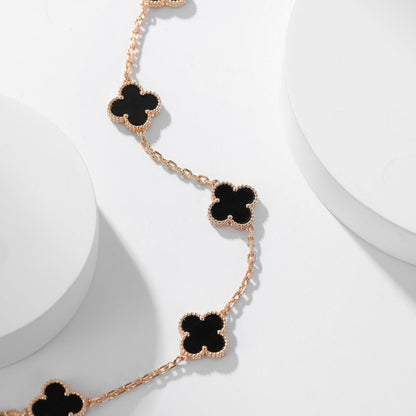 ¡®Moco¡¯CLOVER 10 MOTIFS ONYX NECKLACE