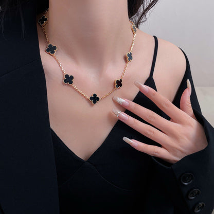¡®Moco¡¯CLOVER 10 MOTIFS ONYX NECKLACE