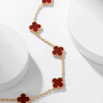 ¡®Moco¡¯CLOVER 10 MOTIFS CARNELIAN NECKLACE