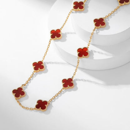 ¡®Moco¡¯CLOVER 10 MOTIFS CARNELIAN NECKLACE