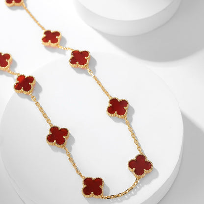 ¡®Moco¡¯CLOVER 10 MOTIFS CARNELIAN NECKLACE