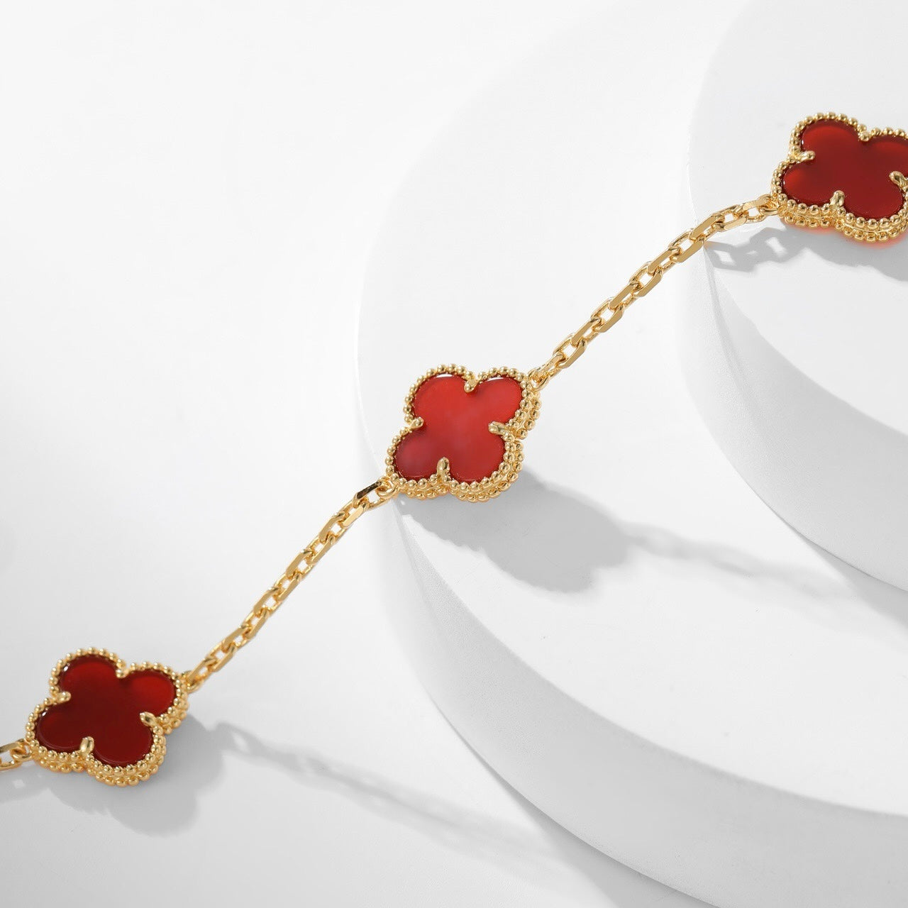 ¡®Moco¡¯CLOVER 10 MOTIFS CARNELIAN NECKLACE