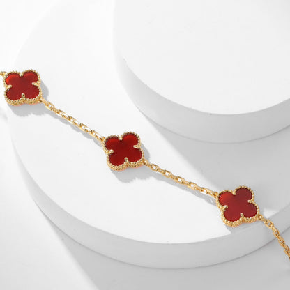 ¡®Moco¡¯CLOVER 10 MOTIFS CARNELIAN NECKLACE