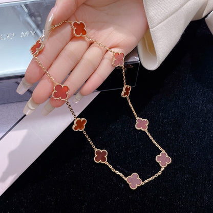 ¡®Moco¡¯CLOVER 10 MOTIFS CARNELIAN NECKLACE
