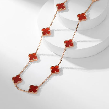 ¡®Moco¡¯CLOVER 10 MOTIFS CARNELIAN NECKLACE