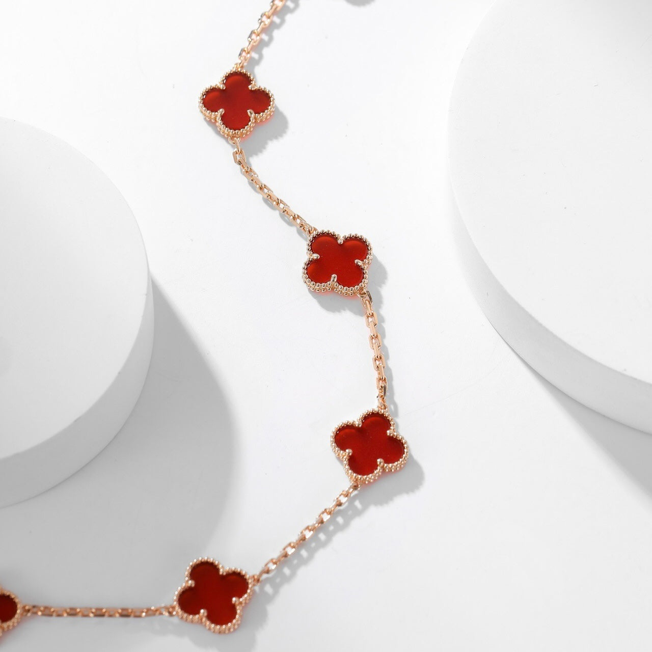 ¡®Moco¡¯CLOVER 10 MOTIFS CARNELIAN NECKLACE