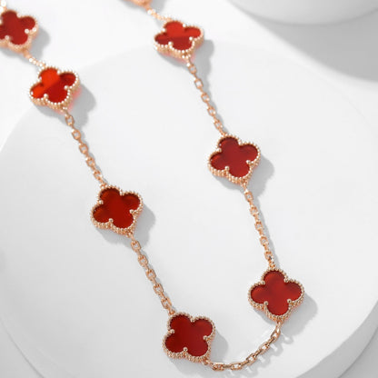 ¡®Moco¡¯CLOVER 10 MOTIFS CARNELIAN NECKLACE
