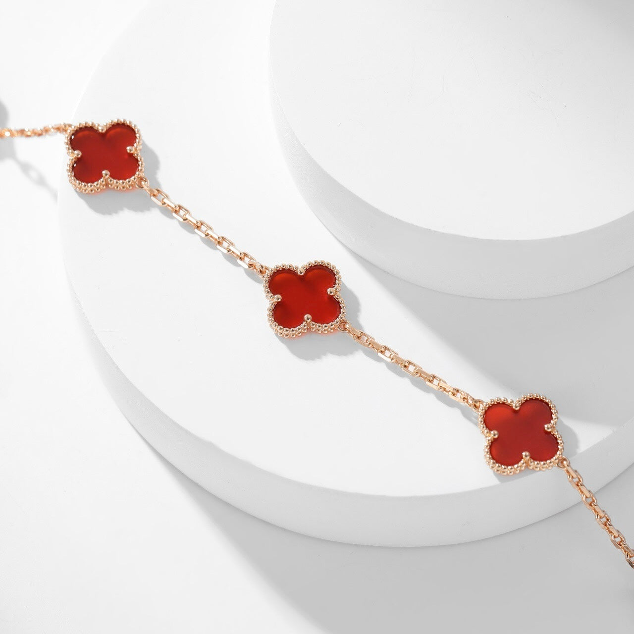 ¡®Moco¡¯CLOVER 10 MOTIFS CARNELIAN NECKLACE