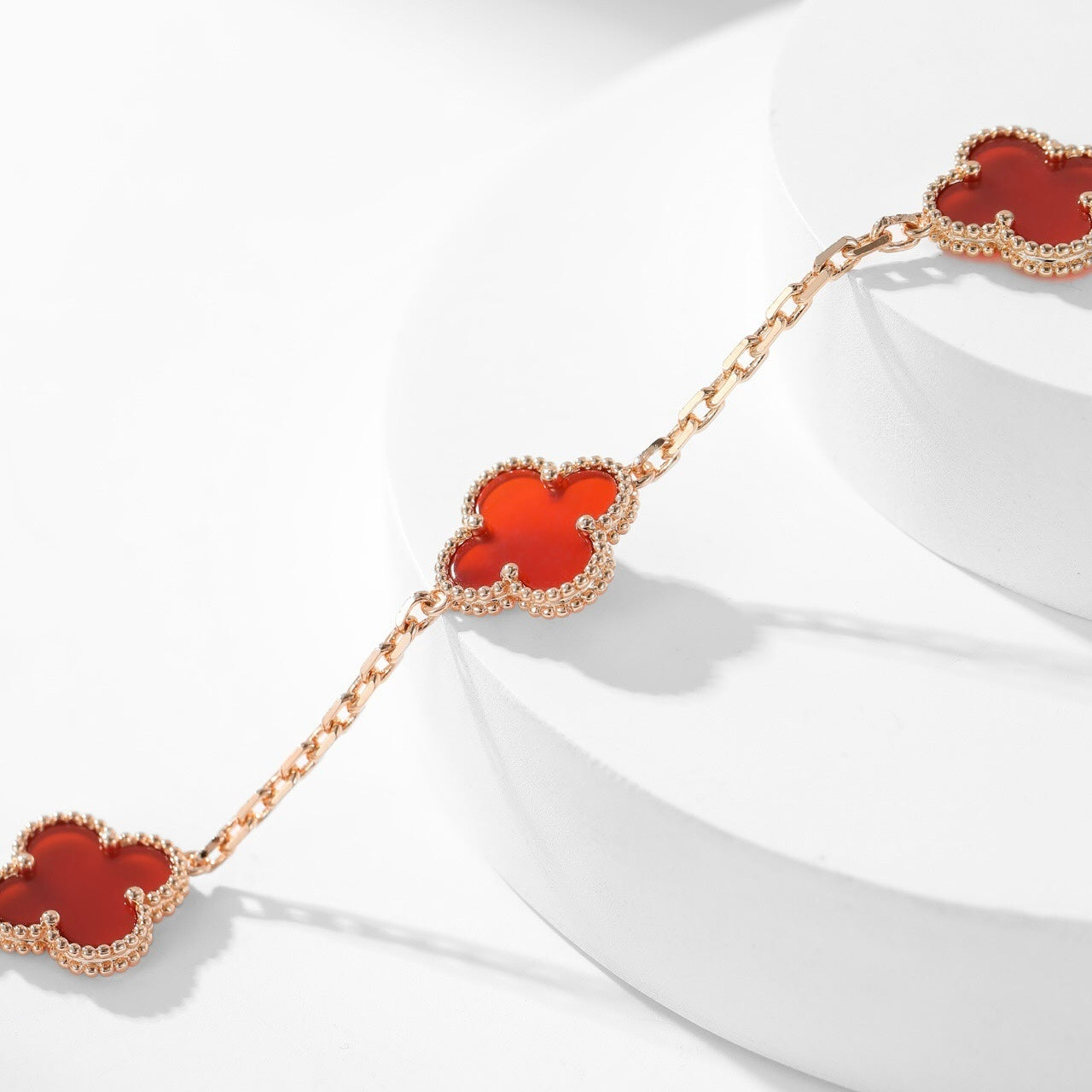 ¡®Moco¡¯CLOVER 10 MOTIFS CARNELIAN NECKLACE