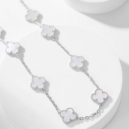 ¡®Moco¡¯CLOVER 10 MOTIFS WHITE MOTHER OF PEARL NECKLACE