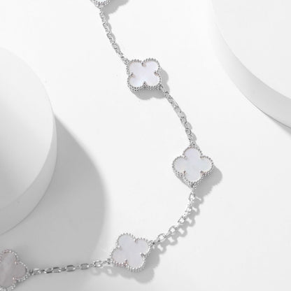 ¡®Moco¡¯CLOVER 10 MOTIFS WHITE MOTHER OF PEARL NECKLACE