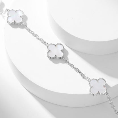 ¡®Moco¡¯CLOVER 10 MOTIFS WHITE MOTHER OF PEARL NECKLACE