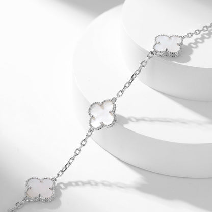 ¡®Moco¡¯CLOVER 10 MOTIFS WHITE MOTHER OF PEARL NECKLACE