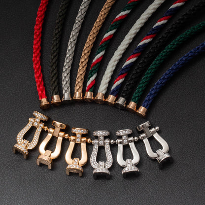 ¡®Moco¡¯FORCE LARGE HORSESHOE FULL DIAMOND BRACELET SILVER