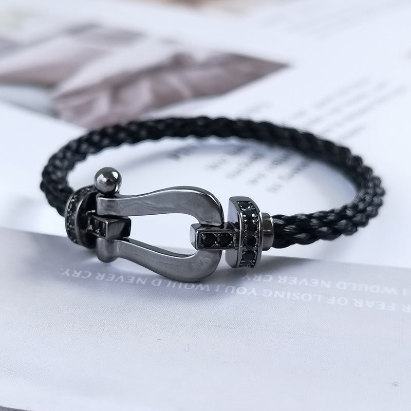 ¡®Moco¡¯FORCE LARGE SERIES HORSESHOE BLACK SAMURAI BRACELET