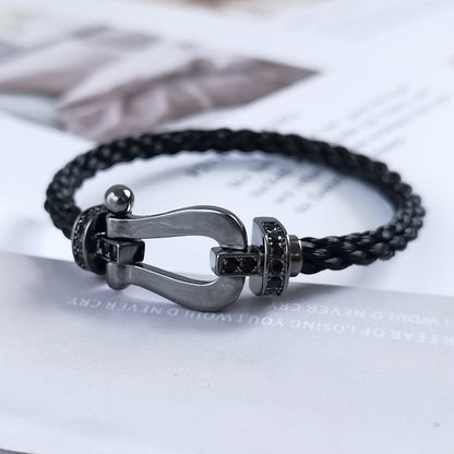 ¡®Moco¡¯FORCE LARGE SERIES HORSESHOE BLACK SAMURAI BRACELET