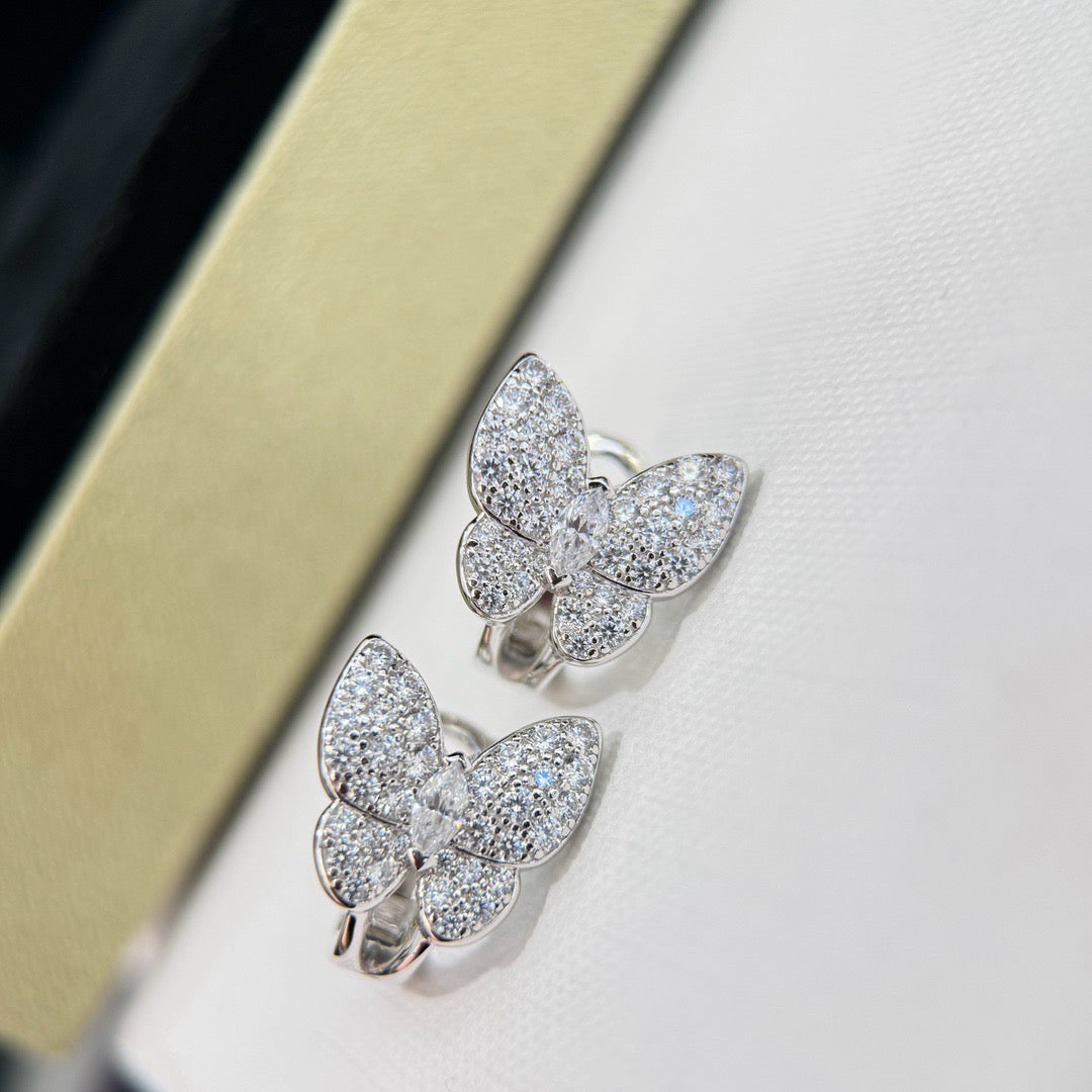 ¡®Moco¡¯BUTTERFLY ALL DIAMOND EARRINGS