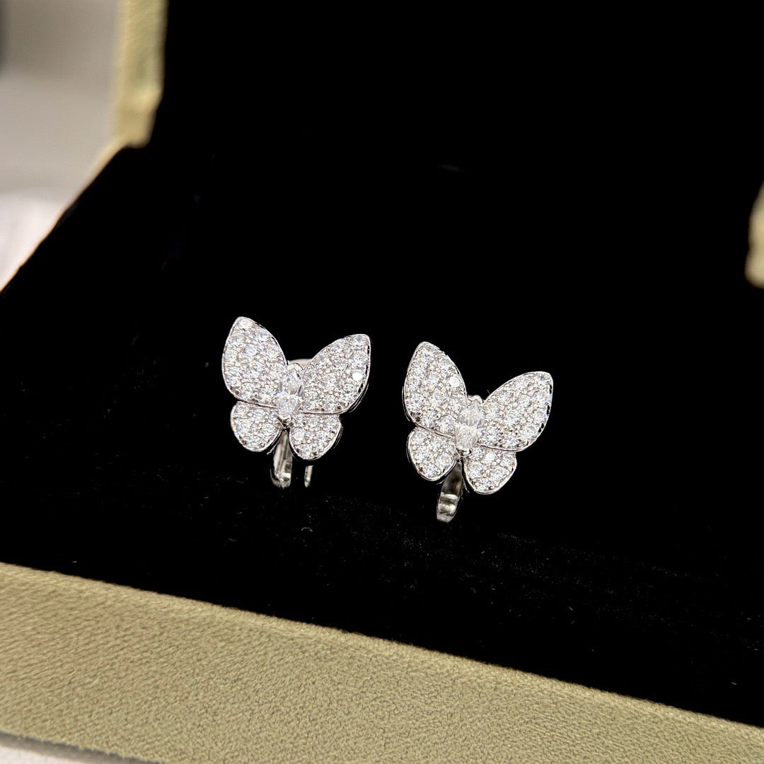 ¡®Moco¡¯BUTTERFLY ALL DIAMOND EARRINGS