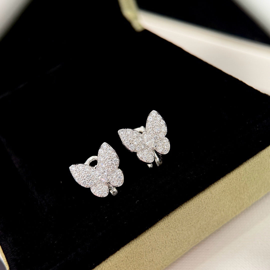 ¡®Moco¡¯BUTTERFLY ALL DIAMOND EARRINGS
