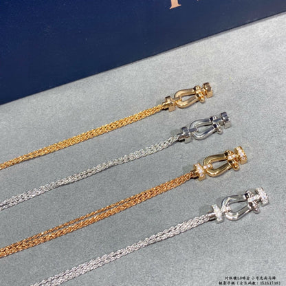 ¡®Moco¡¯FORCE SMALL HORSESHOE  DIAMOND CHAIN ROPE BRACELET