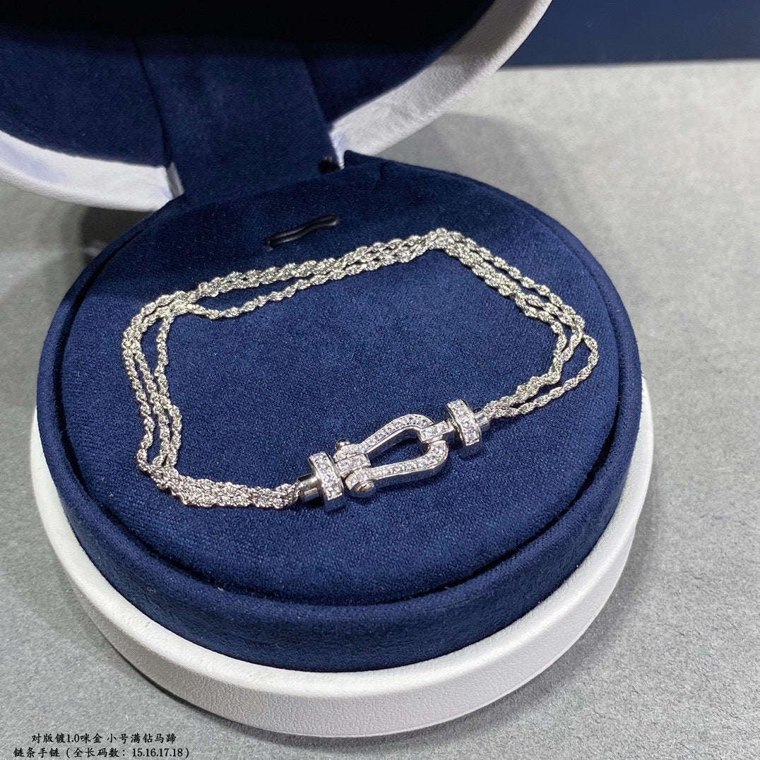 ¡®Moco¡¯FORCE SMALL HORSESHOE  DIAMOND CHAIN ROPE BRACELET