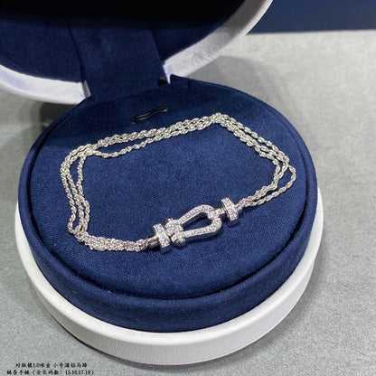 ¡®Moco¡¯FORCE SMALL HORSESHOE  DIAMOND CHAIN ROPE BRACELET