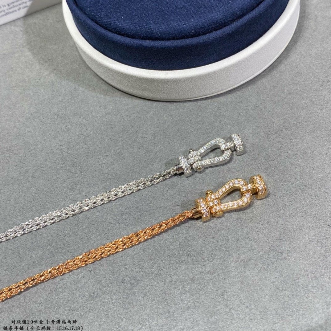 ¡®Moco¡¯FORCE SMALL HORSESHOE  DIAMOND CHAIN ROPE BRACELET