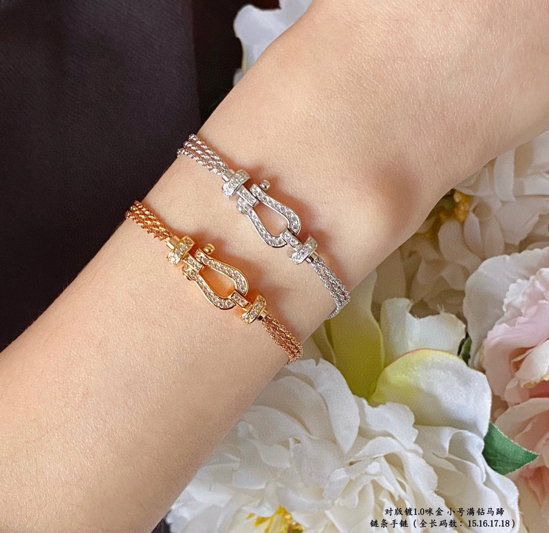 ¡®Moco¡¯FORCE SMALL HORSESHOE  DIAMOND CHAIN ROPE BRACELET