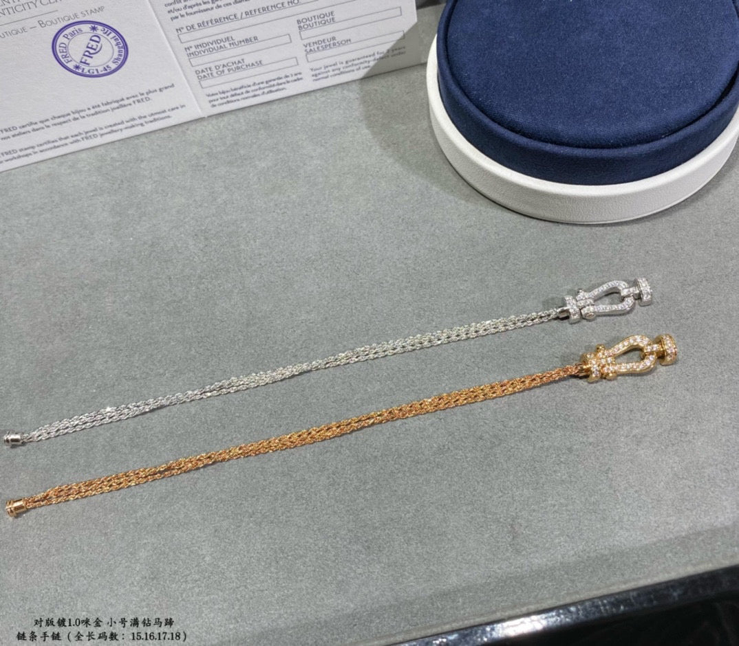 ¡®Moco¡¯FORCE SMALL HORSESHOE  DIAMOND CHAIN ROPE BRACELET