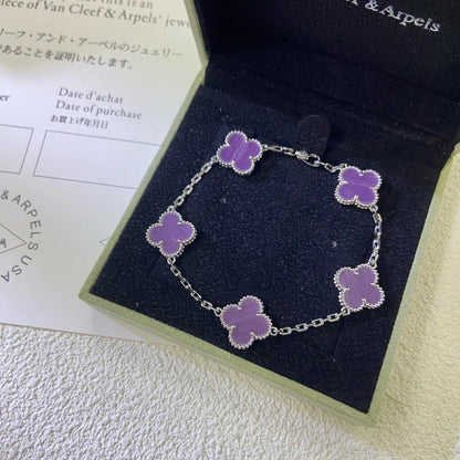 [Moco]New  CLOVER 5 MOTIF VIOLET BRACELET COLLECTION