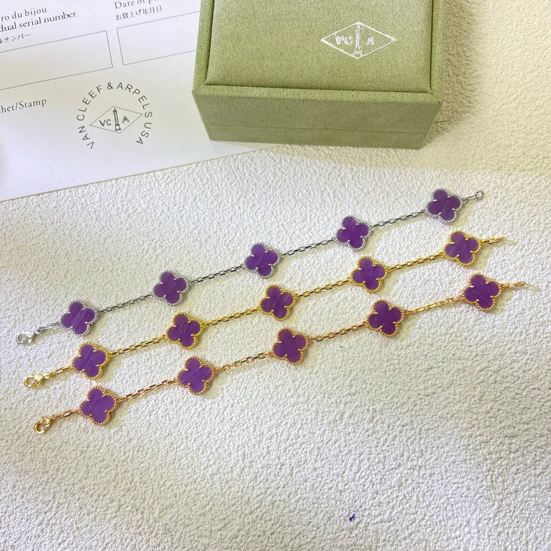[Moco]New  CLOVER 5 MOTIF VIOLET BRACELET COLLECTION