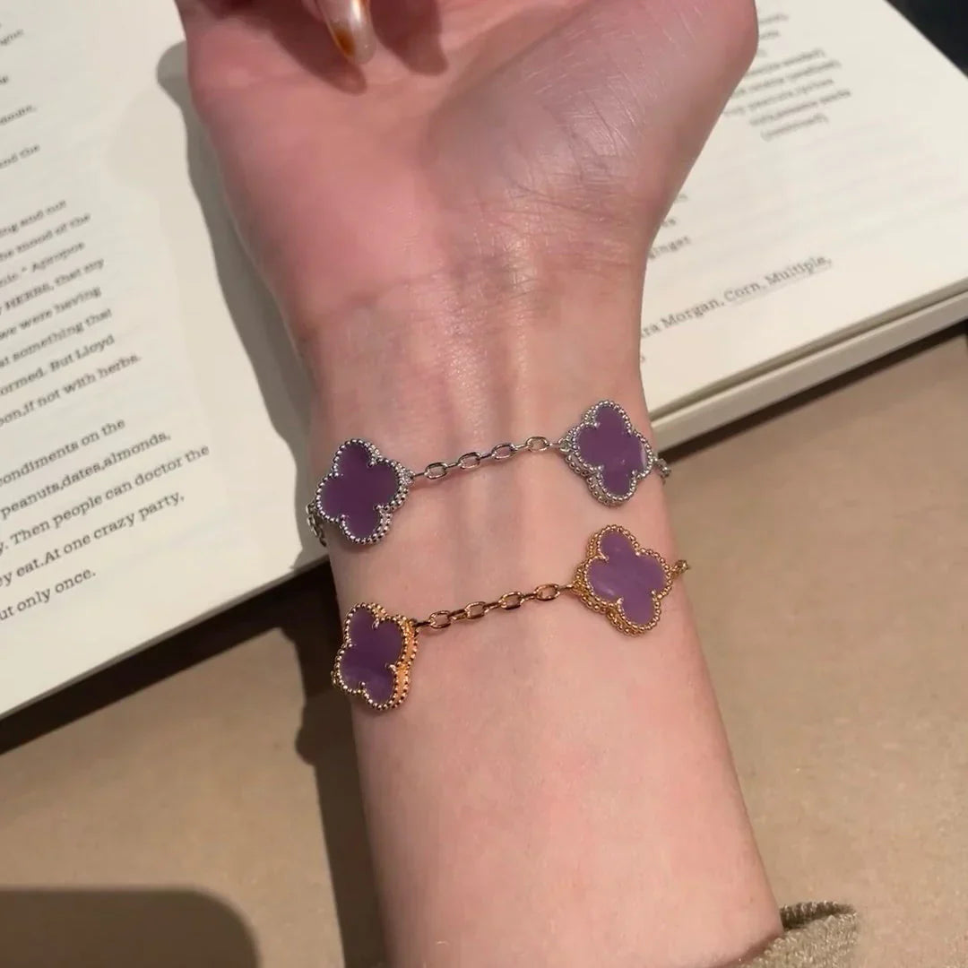 [Moco]New  CLOVER 5 MOTIF VIOLET BRACELET COLLECTION